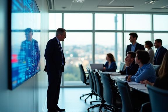 Team professionale analizza modelli predittivi